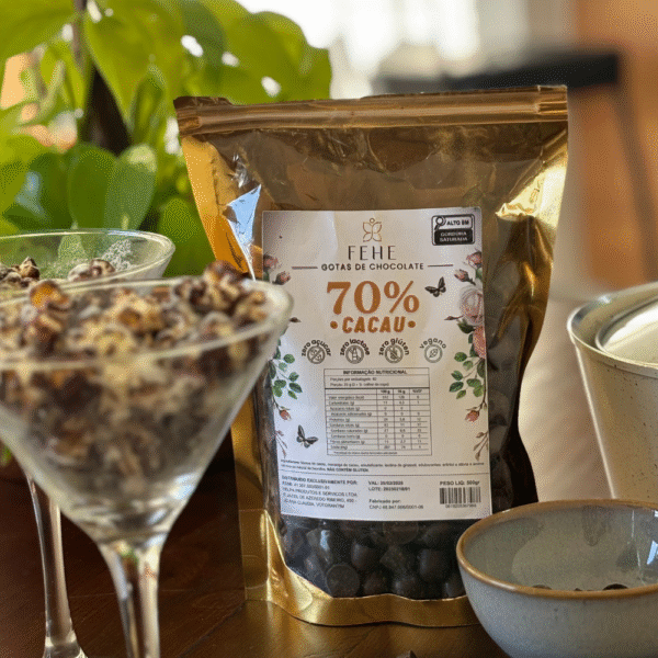 GOTAS DE CHOCOLATE 70% - 500g - Imagem 2