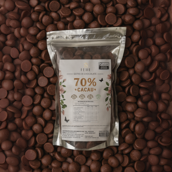 GOTAS DE CHOCOLATE 70% - 500g - Imagem 4